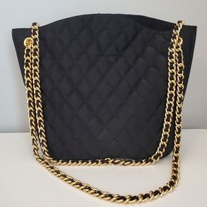 Albert Nipon Black Quilted Bag